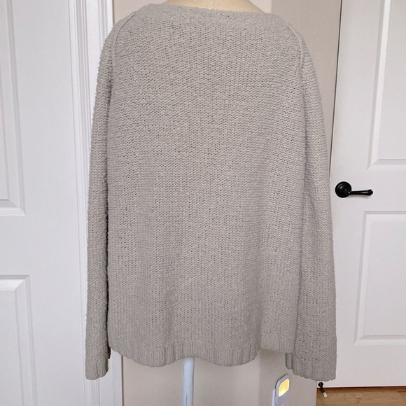 Moda International boatneck nubby
sweater Womens L beige wool blend Minimslist - Picture 4 of 12